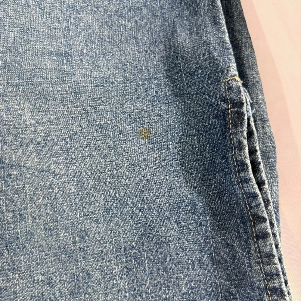 ActionWest Vintage High Waisted Wide Leg Blue Jeans Side Slit 100% Cotton Size 6